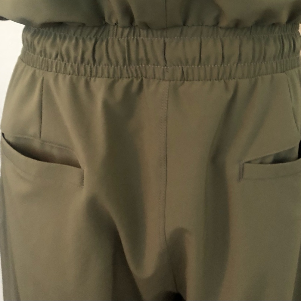 Albion Fit Olive Green Women's Drawstring Jumpsuit - Picture 8 of 14